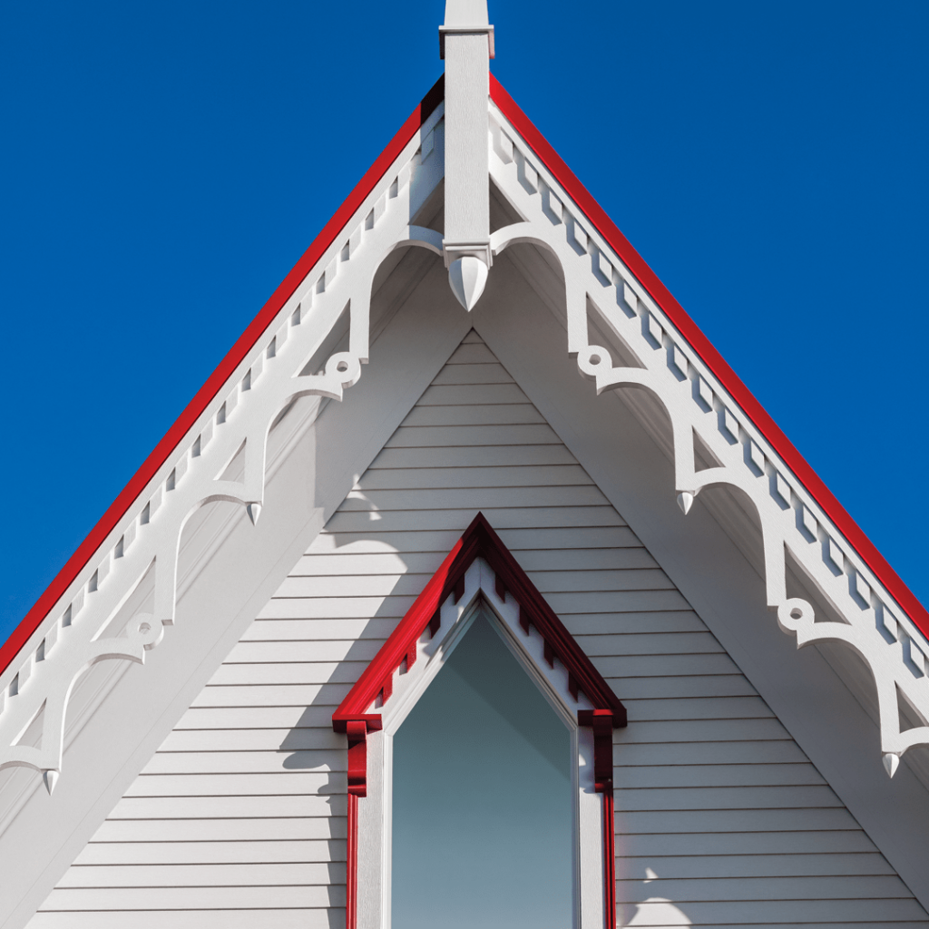 Milling cellular PVC resulted in this beautiful church detail